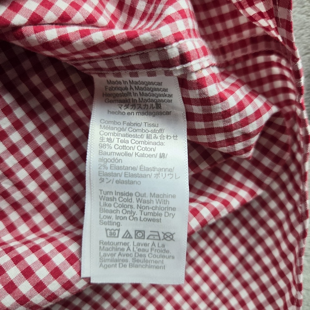 NWT J.Crew Classic Fit Flex Washed Button Up Shirt Red Check Mens M MSRP $89 - Picture 9 of 13